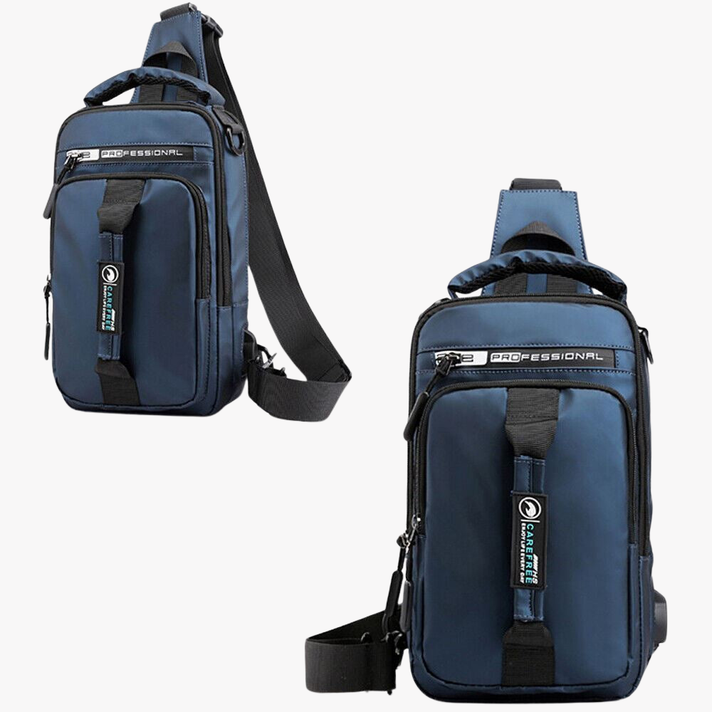 Crossbody Bag Anti-Theft Men'S Sling Crossbody Bag Chest Shoulder Messenger Backpack w/ USB Port