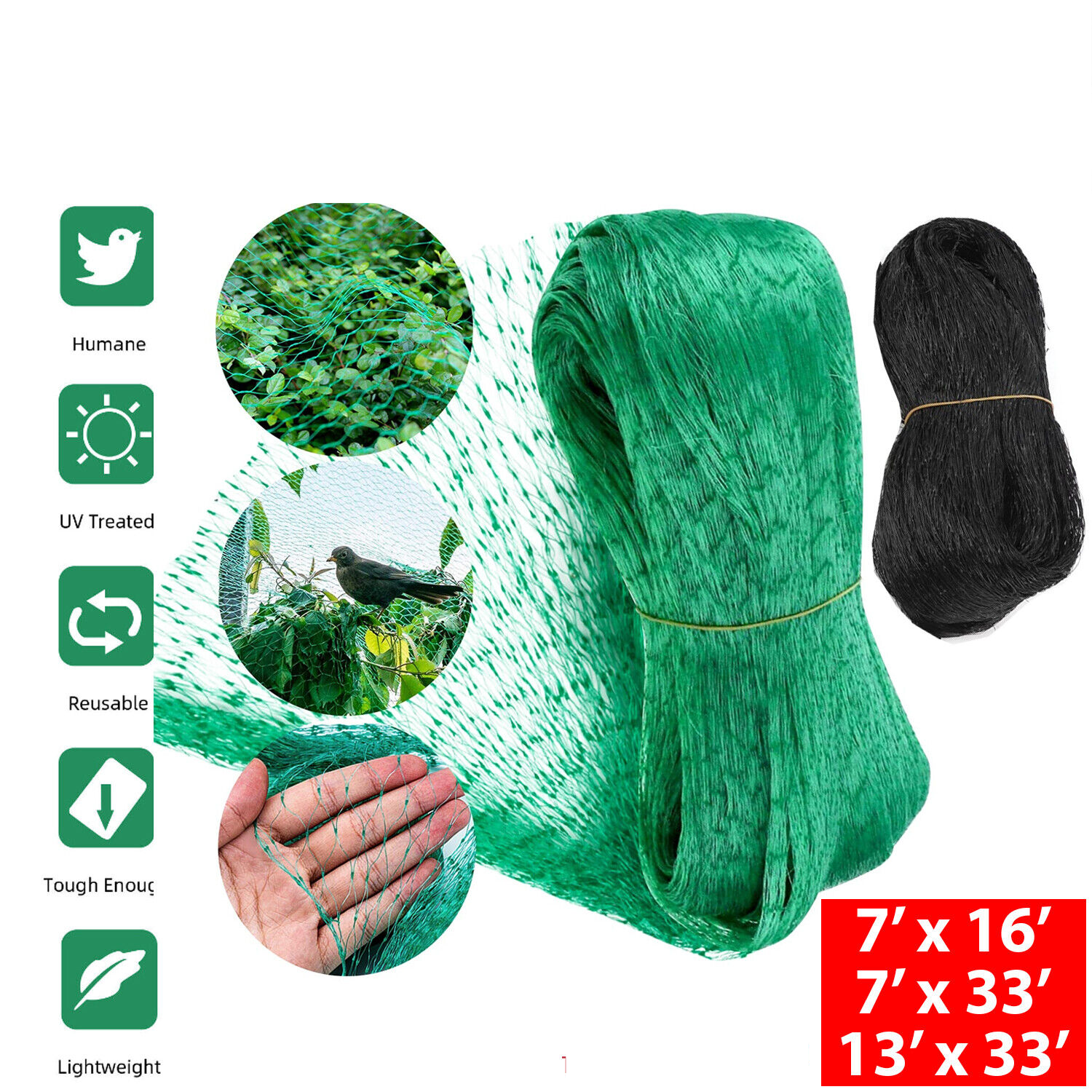 Anti Bird Netting Pond Net Protection Tree Crops Plants Fruits Garden Mesh