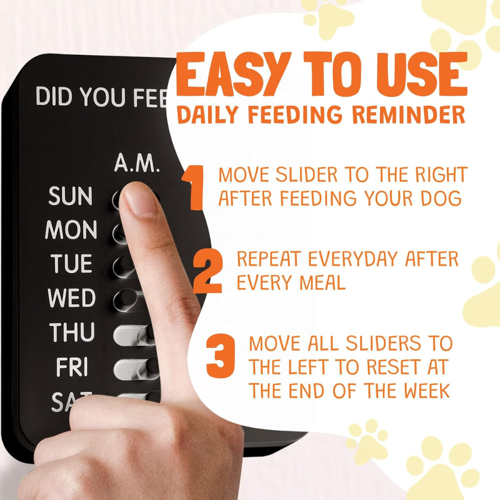 Pet Feeding Reminder, Magnetic Sliders Wall-Mount