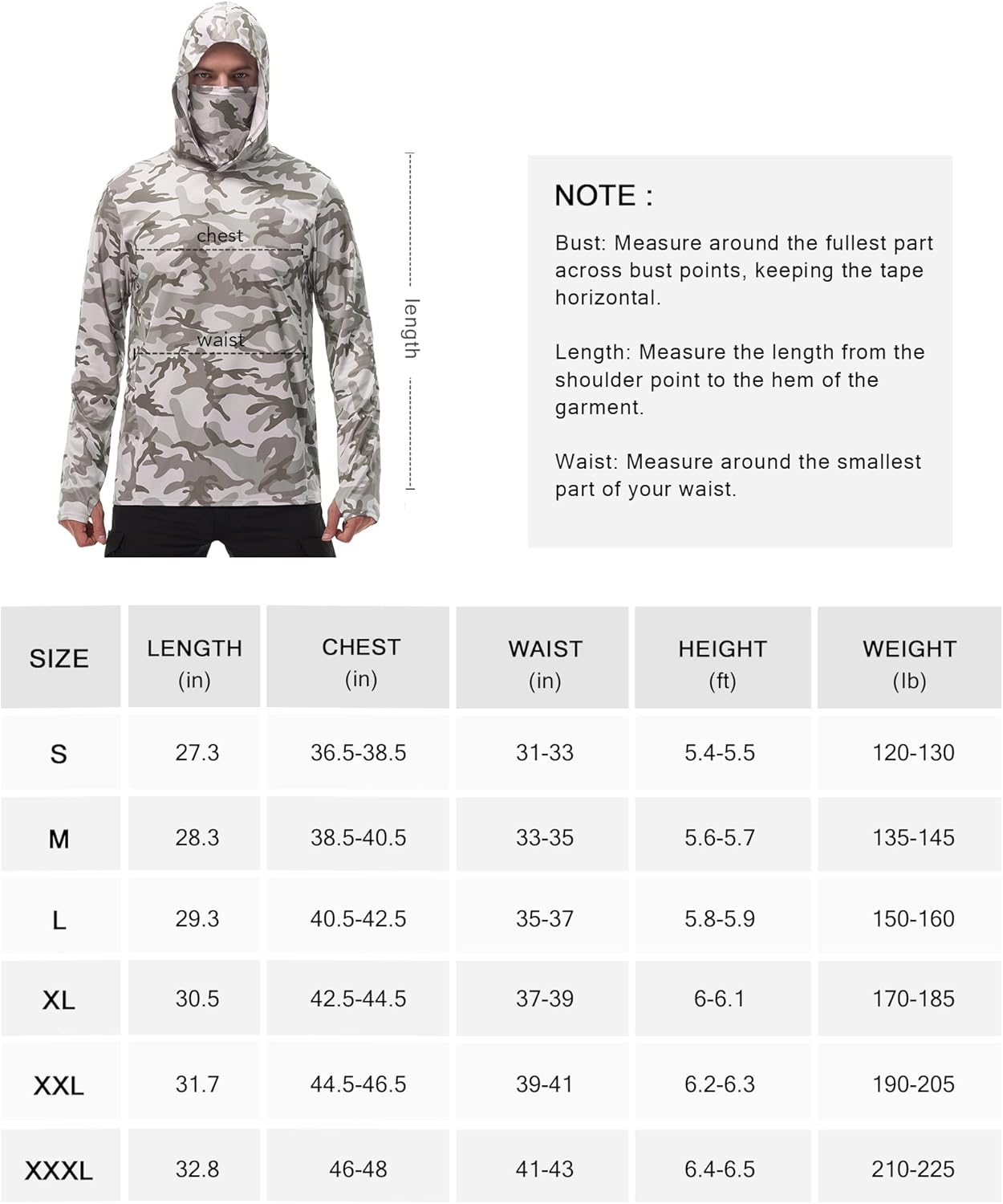 Men's Hoodie Shirt with Neck Gaiter UPF 50+ Sun Protection Long Sleeve Thumbholes Shirts