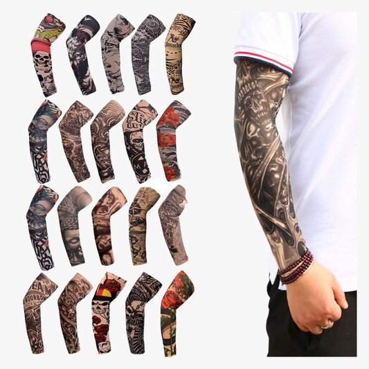 10 PCS Tattoo Cooling Arm Sleeves Cover Basketball Golf Sport UV Sun Protection