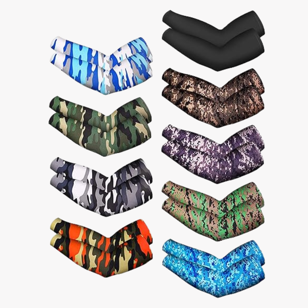 9 Pairs Unisex Arm Cooling Sleeves Ice Silk Arm Sleeves Arm Cover Sleeves UV Protection for Men Women