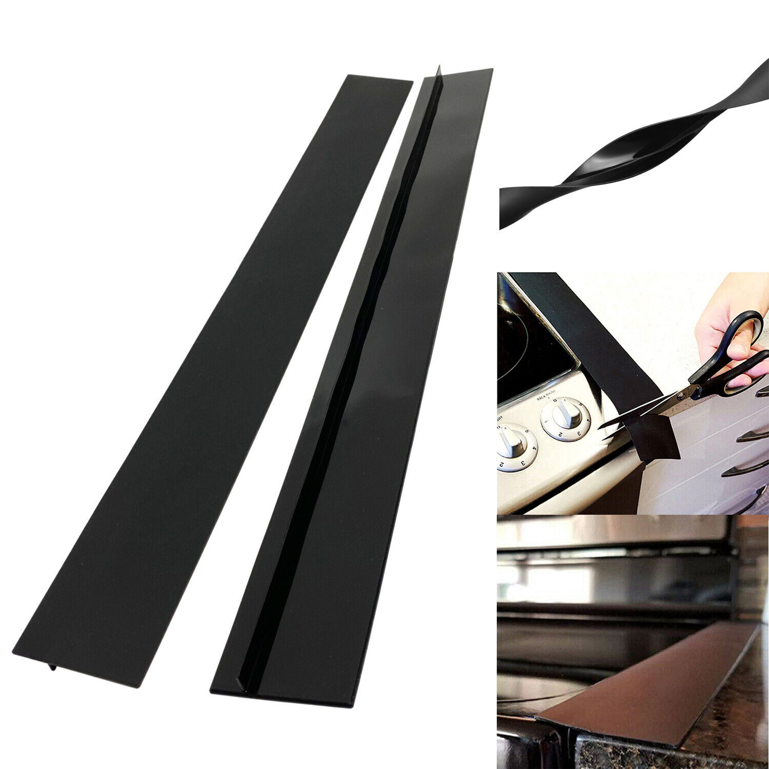2 PCS 21'' Silicone Gap-Seal for Fall, Easy-Clean & Oil-Resistant Countertop & Stove Gap-Cover, Waterproof & Heatproof Gap-Seal for Kitchen, Birthday Gifts