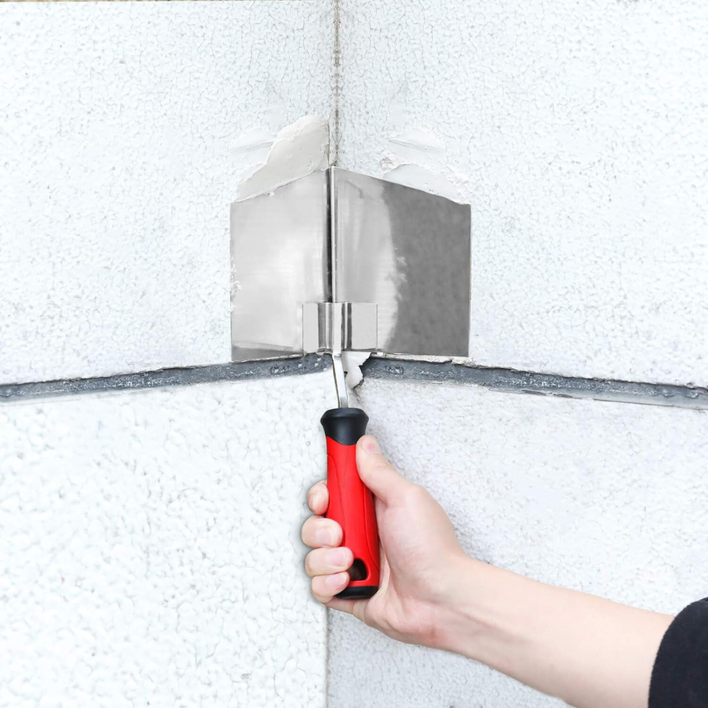 2 Piece Drywall Corner Tool Set 5'' Outside Corner Knife & 3-1/2'' Inside Corner Knife with Soft Grip Handle