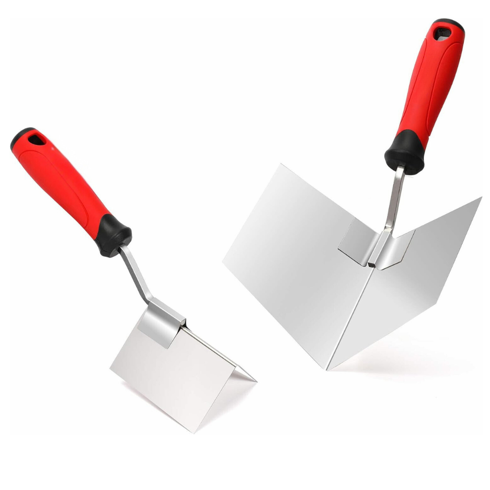 2 Piece Drywall Corner Tool Set 5'' Outside Corner Knife & 3-1/2'' Inside Corner Knife with Soft Grip Handle