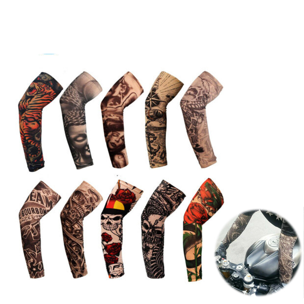 10PCS Tattoo Cooling Arm Sleeves Cover Unisex Sports Outdoor UV Sun Protection