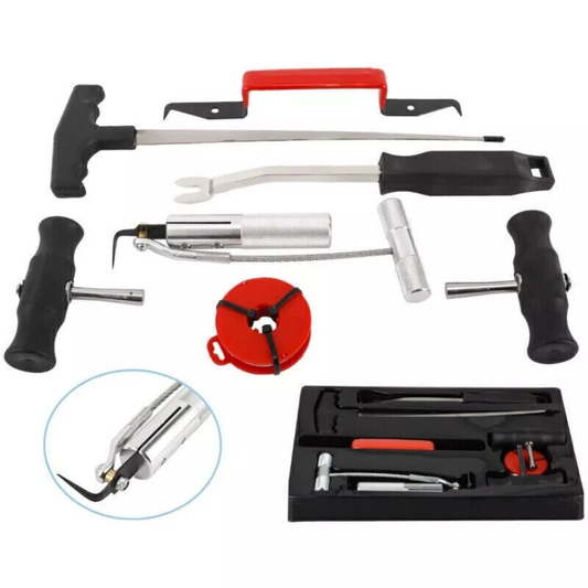 7-Piece Windshield Removal Tool Kit – Universal Auto Glass Remover Set