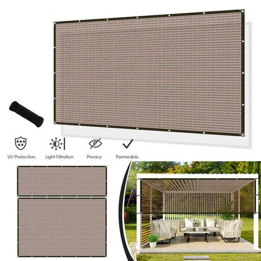 90% Sun Shade Cloth with Grommets Pergola Canopy Cover Patio Mesh Tarp Screens