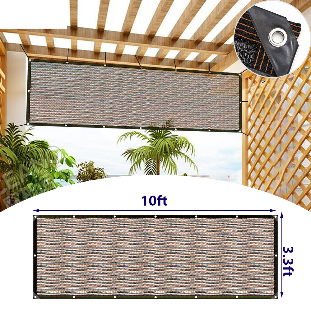 Sun Shade Cloth Privacy Screen with Grommets Balcony Fence Patio Garden Pergola