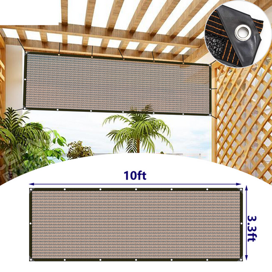 Sun Shade Cloth Privacy Screen with Grommets Balcony Fence Patio Garden Pergola