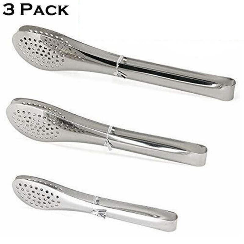 Stainless Steel Kitchen Tongs Serving Utensils BBQ Tongs for Cooking Heavy Duty