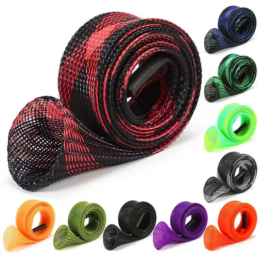 10 PCS Fishing Rod Sock Mesh Covers Braided Pole Protector Sleeve Fish Tool USA