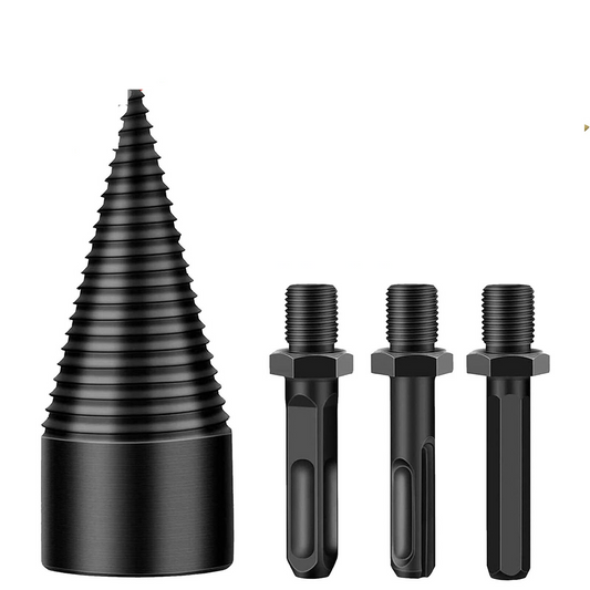 4X High Speed Twist Firewood Drill Bit Wood Splitter Screw Splitting Cone Driver