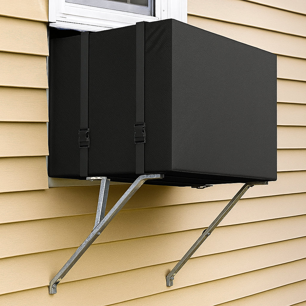 Black Air Conditioner Cover Heavy Duty AC Outdoor Window Unit 21.5 X 15 X 16"
