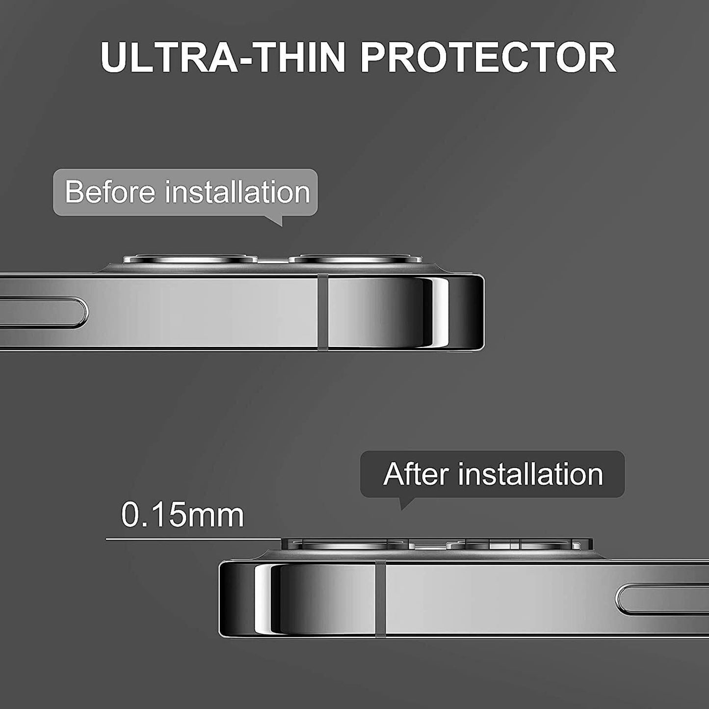 For Iphone 16 15  Pro Max Clear Shockproof Case +2*Screen +2*Lens Protector