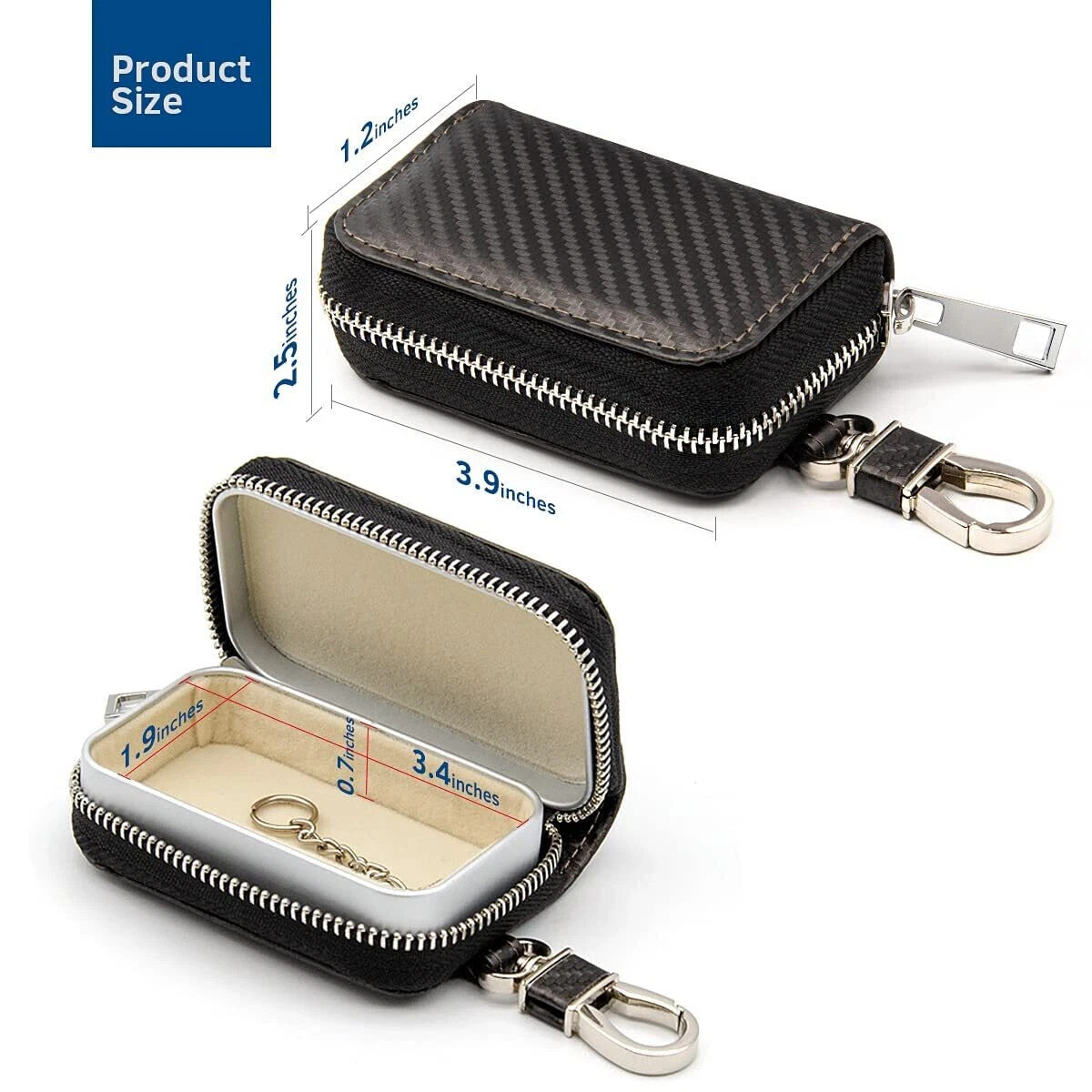 Car Key Case Car key Wallet  Signal Blocker Case Faraday Cage Fob Pouch Keyless RFID Blocking Bag BOX