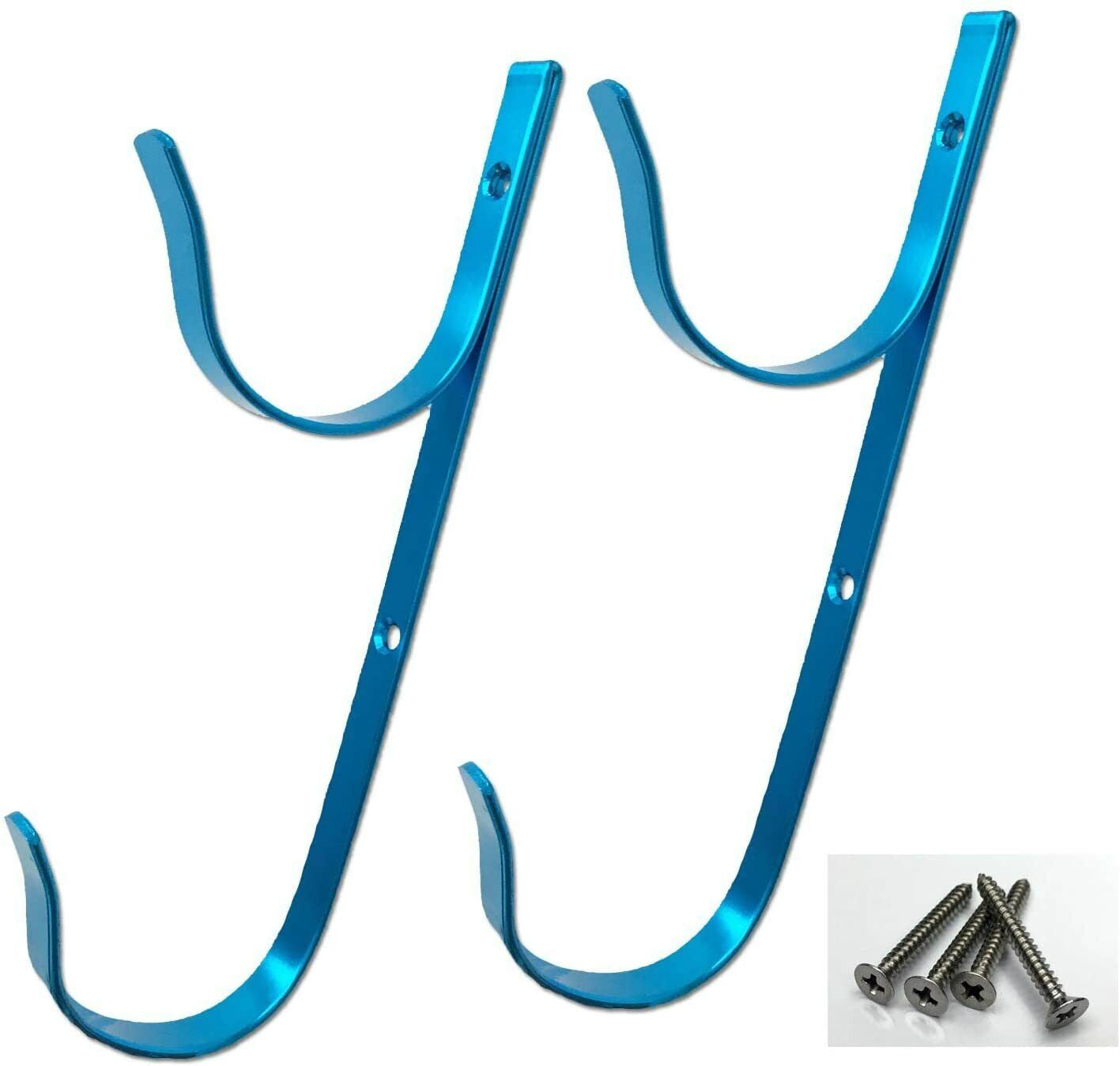Aluminum Pool Hanger Hook for Pool Pole, Hose, Brush, Leaf Rake, Garden Tools