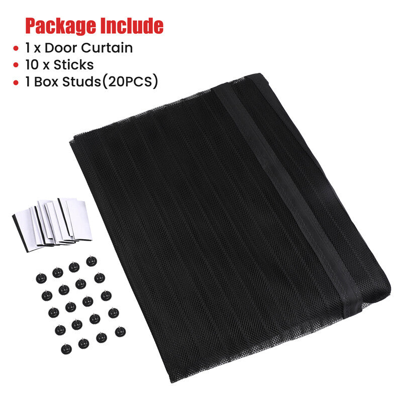 Magnetic Screen Door Mesh Curtain Heavy Duty Mosquito Net Bug Hands Free Closer