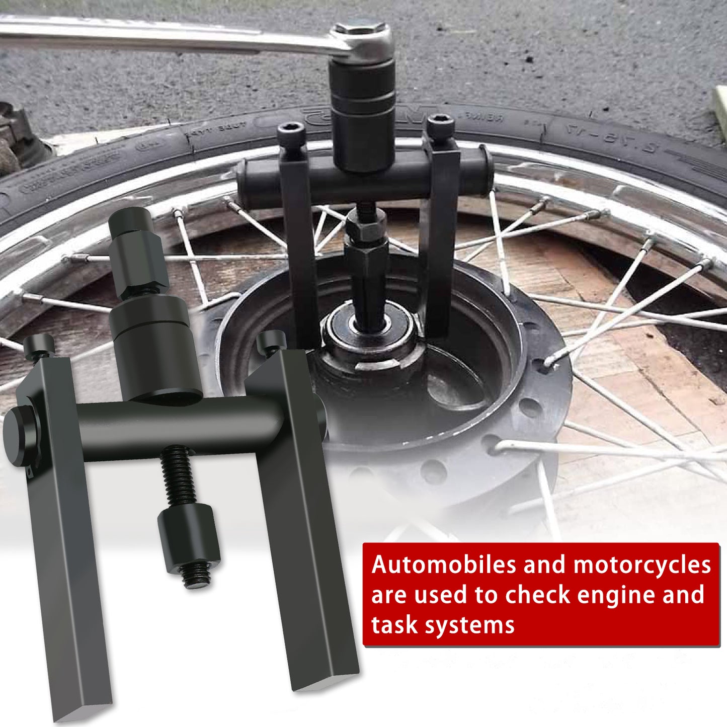 Motorcycle Bearing Puller Kit 8-25MM Motorcycle Inner Bearing Disassembly Tool