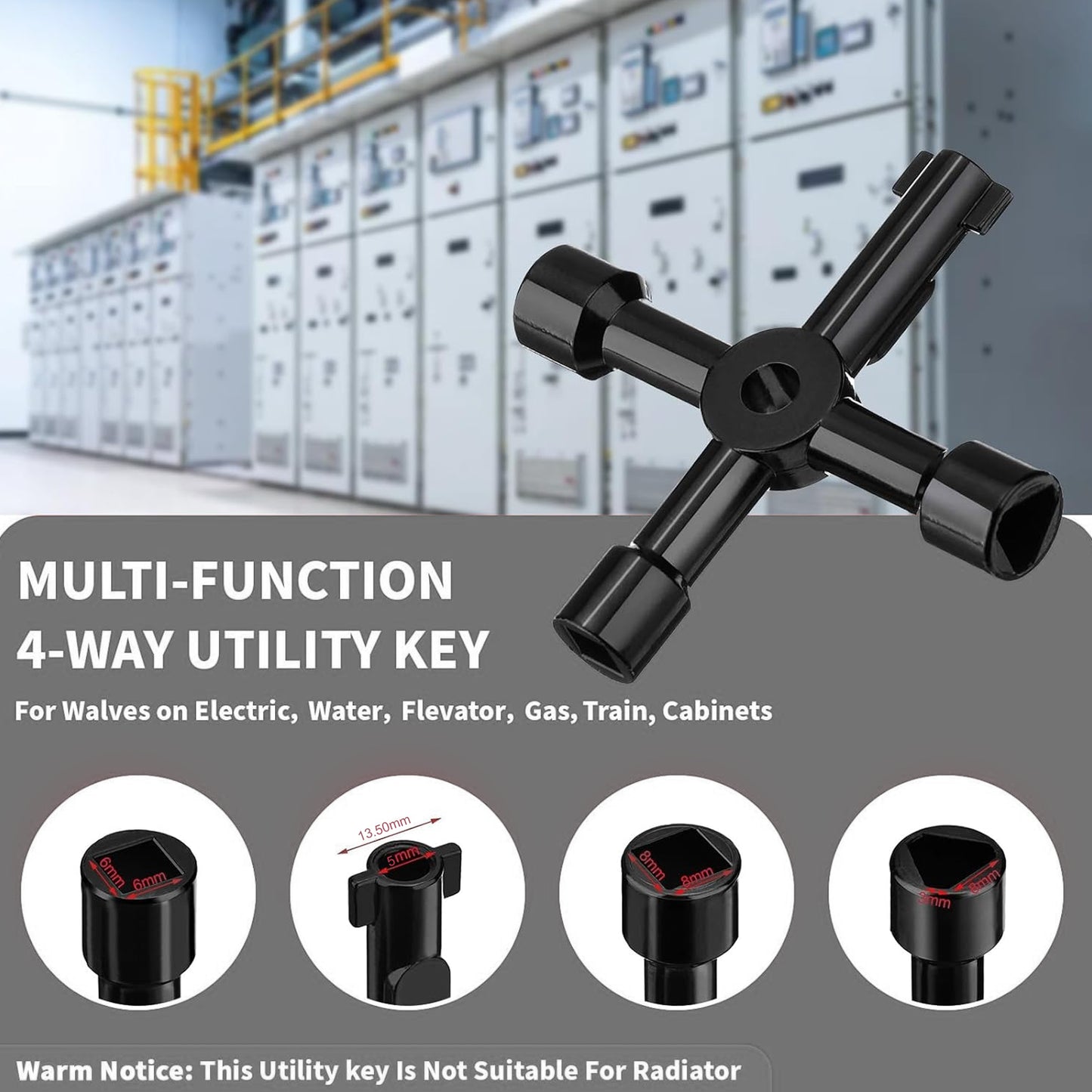 Multi-Use Angle Stop Wrench – Plumbing Tool Kit for Installation & Removal Tasks