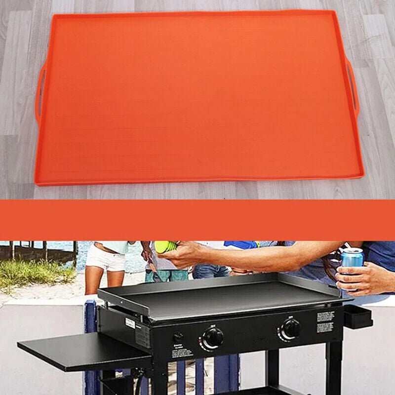 Silicone Griddle Mat Cover for 36'' Blackstone – Non-Stick, Heat-Resistant, Includes Free Drip Tray