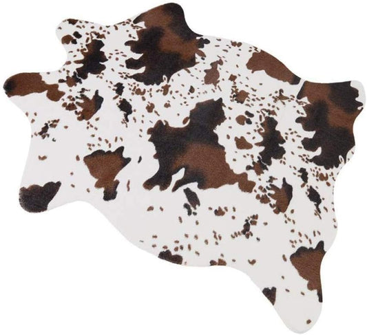 Cute Cow Print Rug Fun Faux Cowhide Area Rug Nice for Decorating Kids Room 29.5" W X 43.3" L