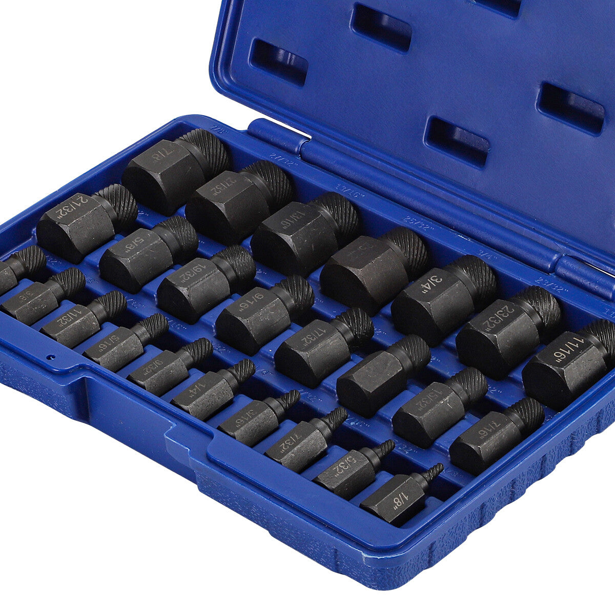 25-Piece Easy Out Screws Bolt Extractor Socket Set Hex Head Rounded Bolt Remover