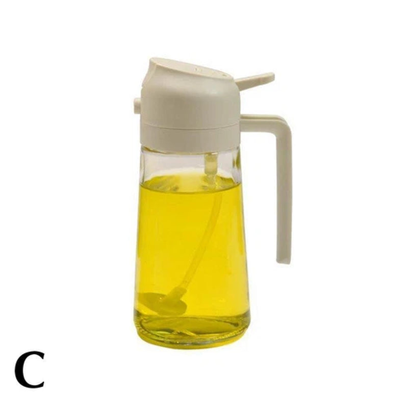 2-In-1 450ML Glass Oil Sprayer and Dispenser Spray Bottle Cooking Dispensers