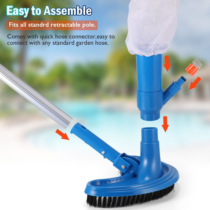 All-in-One Pool Vacuum Head Cleaner – Spa Cleaning Kit & Accessories
