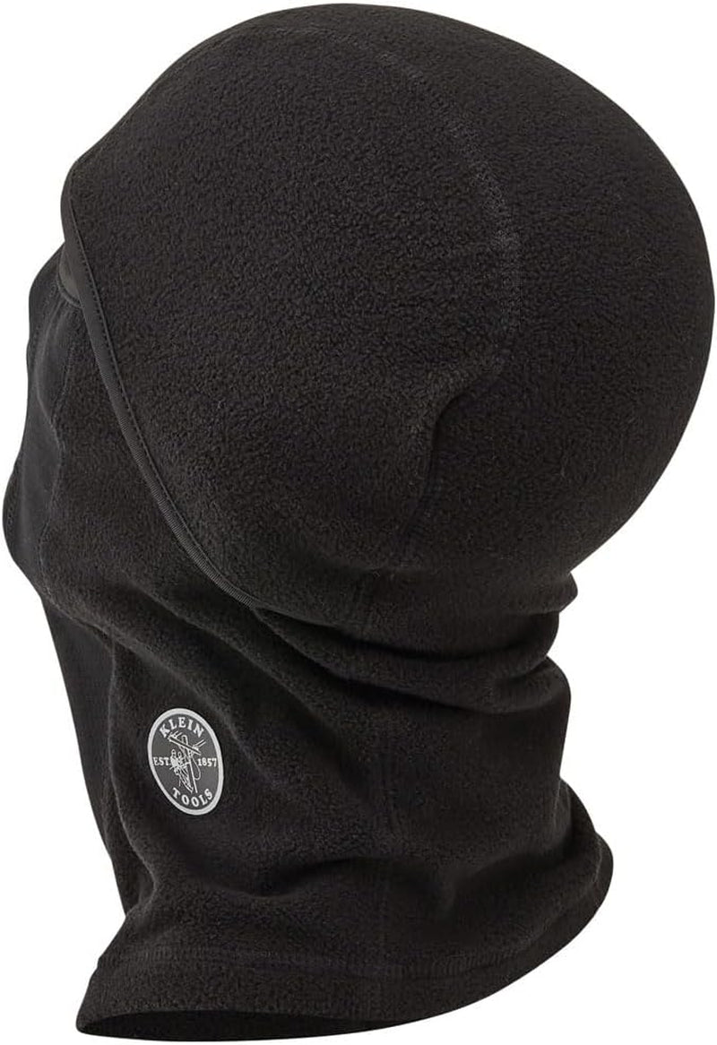 Warm Breathable Fleece Wind Proof Hinged Balaclava Face Mask, Black