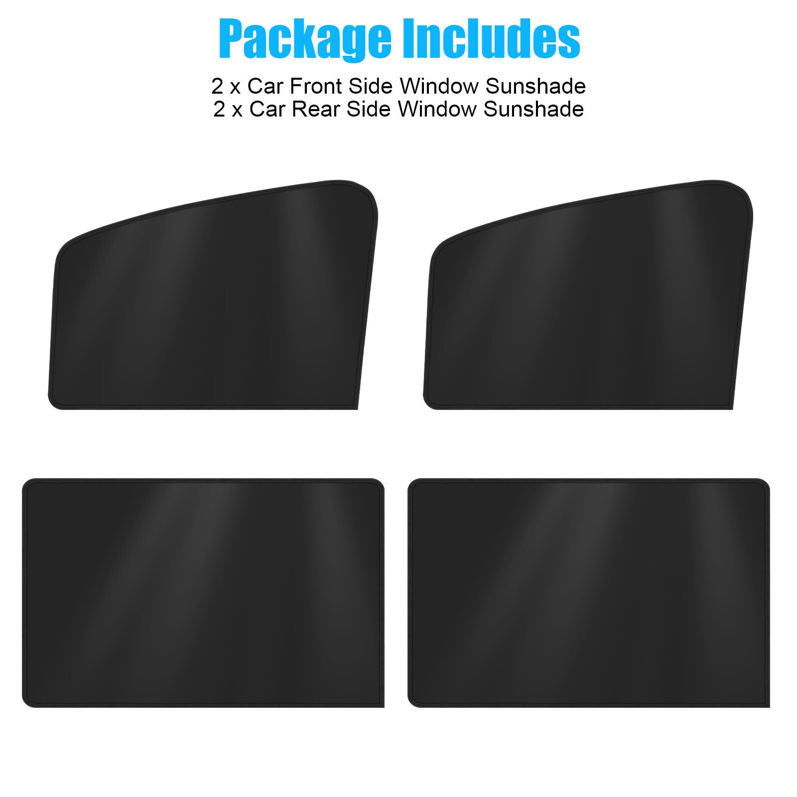 4PCS Magnetic Car Side Window Sun Shade Cover Shield UV Protection Front & Rear