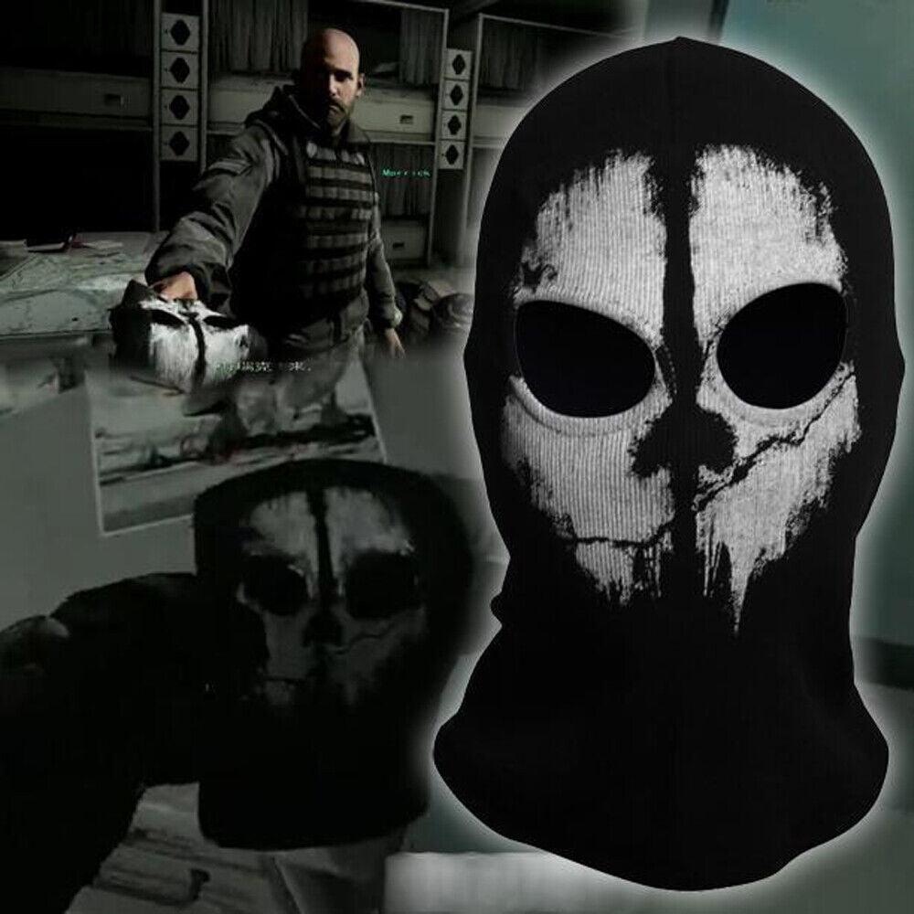 Motorcycle Game Balaclava Hood Ghost Skull Full Face Cover CS Halloween Mask