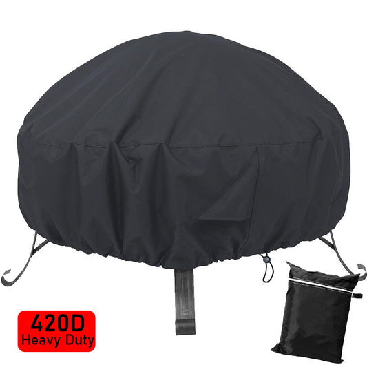 Fire Pit Cover Heavy Duty Waterproof round Patio Fire Bowl Table Cover 30 Inch