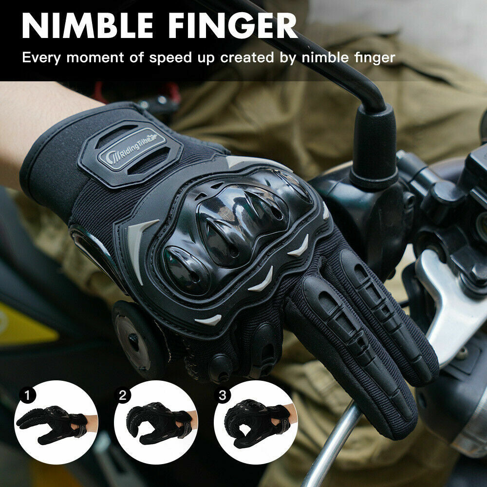 Motorcycle Gloves for Men Women Full Finger Touchscreen Motorbike Riding Gloves