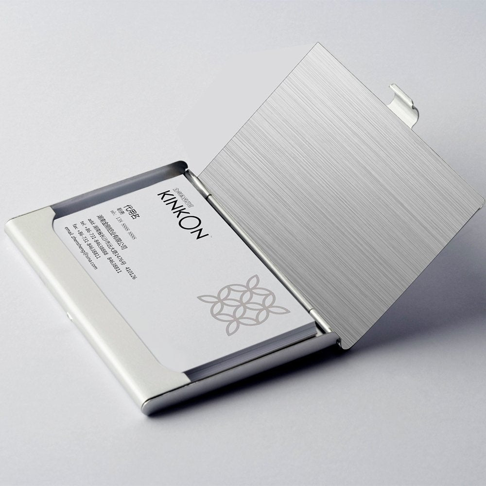 Stainless Steel Card Holder Case Pocket Metal Wallet for Business, ID, Credit