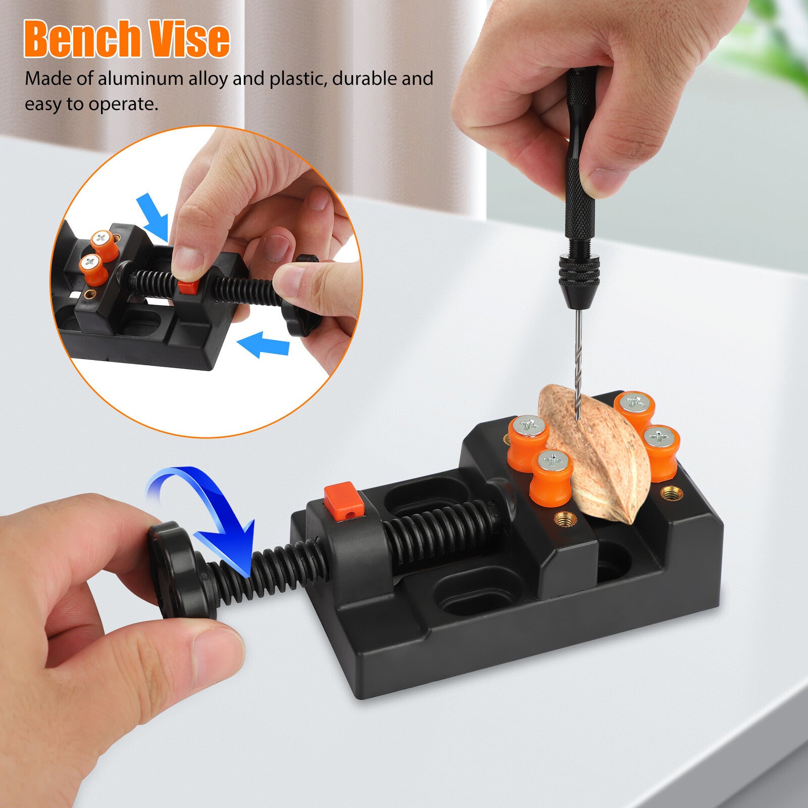 60PCS Mini Hand Drill & Micro Bit Set – Precision Pin Vise for DIY & Crafting