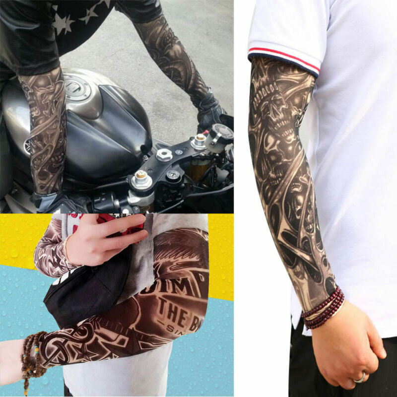 6 Pcs Cooling Arm Sleeves Outdoor Sport UV Sun Protection Arm Cover Tattoo Art