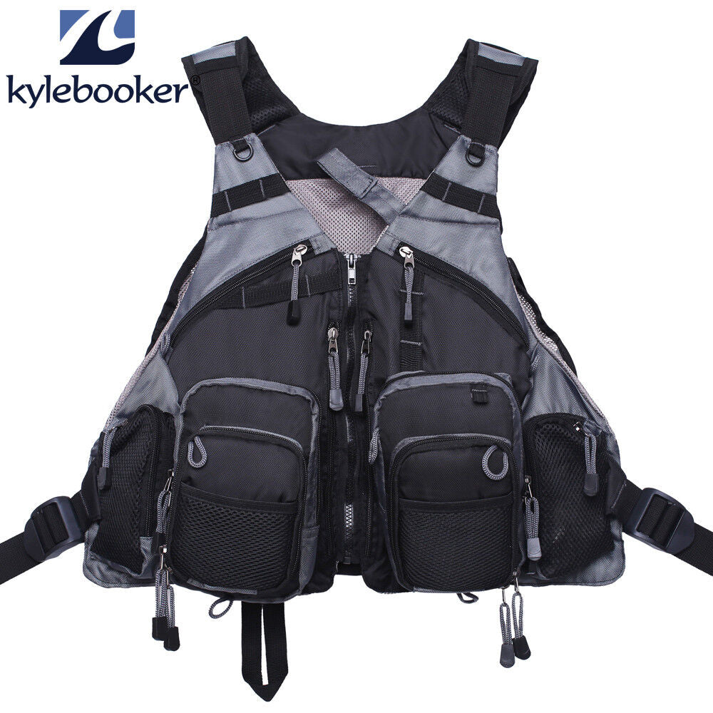 Fly Fishing Mesh Vest General Size Adjustable Mutil-Pocket Breathable Vest