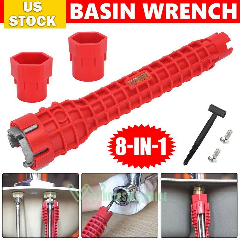 8 in 1 Faucet and Sink Installer Multi Tool Plumbing Repair Removal Tool USA
