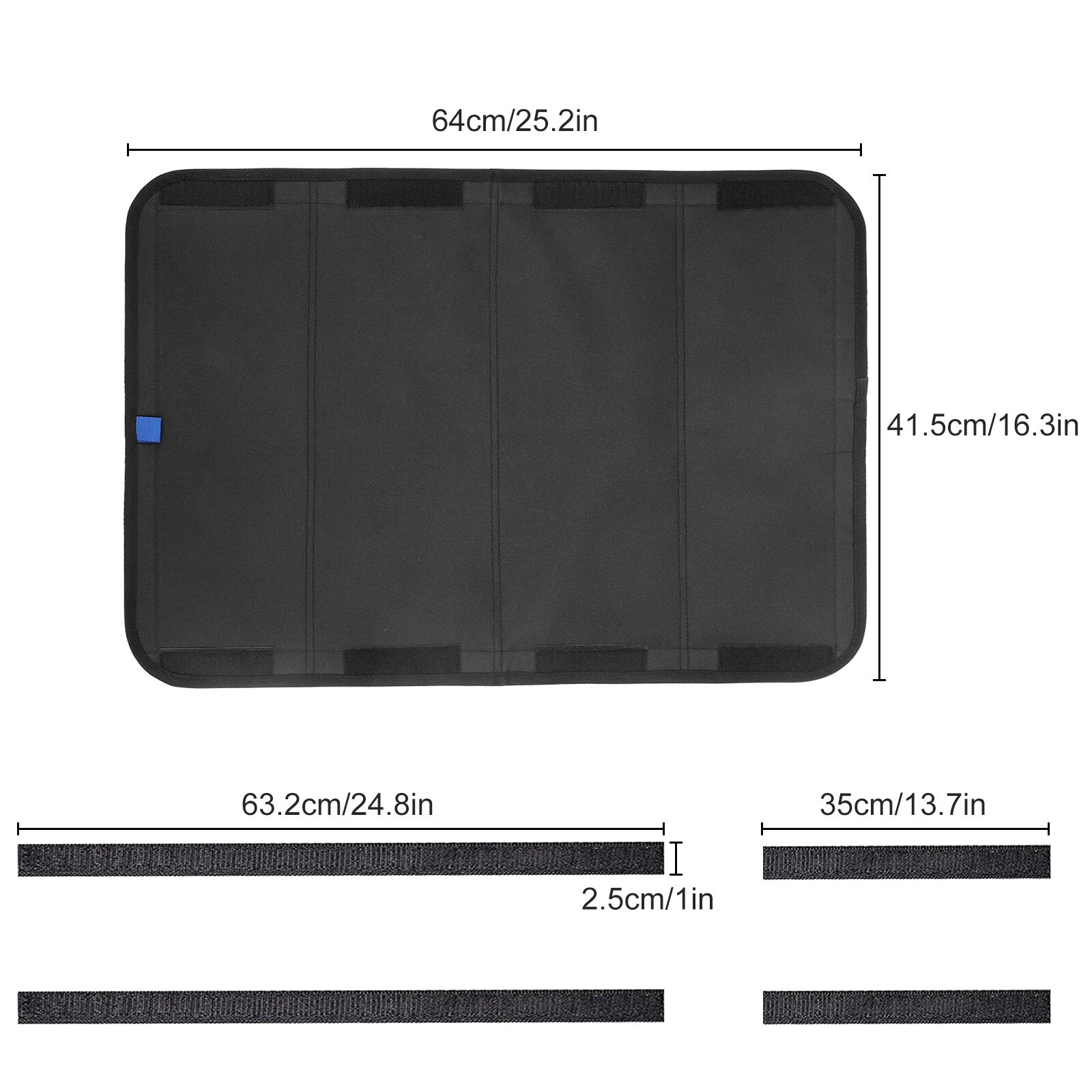 16X25" Foldable RV Vent Cover Blackout Skylight Shade UV Block & Waterproof