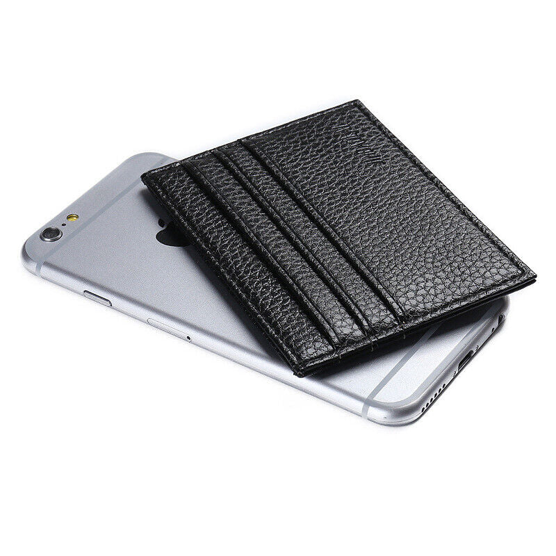 Mens Slim Leather Wallet Card Holder Front Pocket Wallets Credit ID Pocket Thin