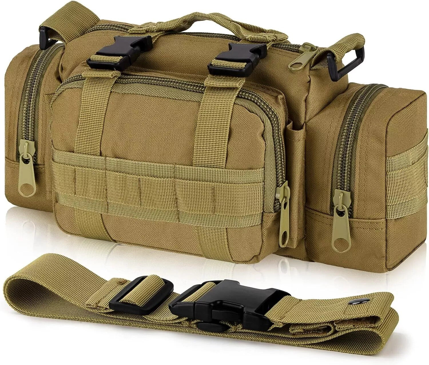 Multipurpose Outdoor Tactical Bag Fanny Pack, Shoulder Bag & Tote Small Duffle Bag Molle Gym Bag Waterproof Travel Sport Handbag