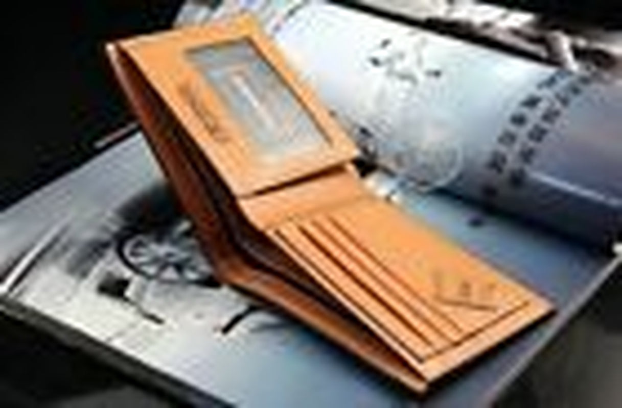 Men'S Leather Bifold ID Card Holder Purse Wallet Billfold Handbag Slim Clutch