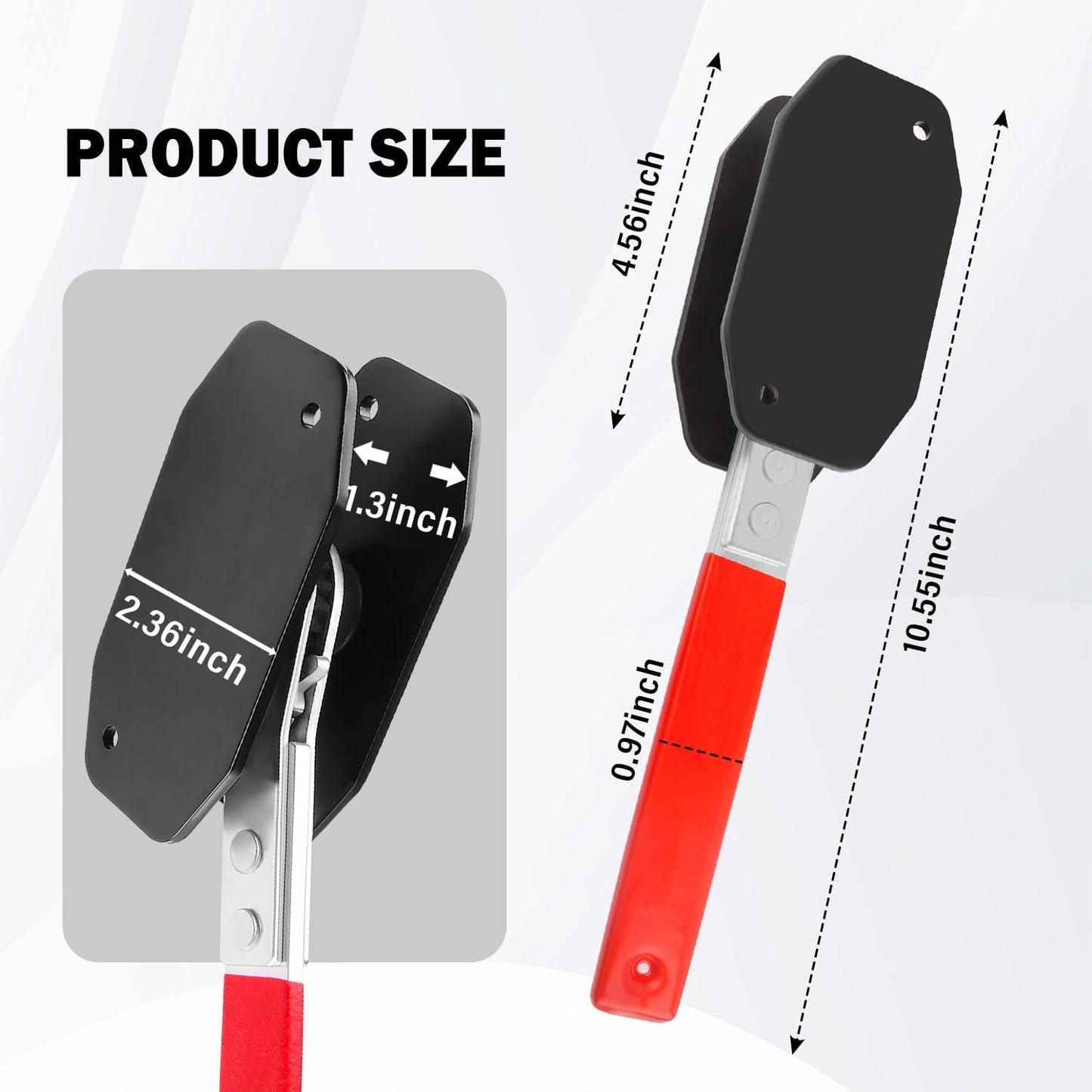 4-in-1 Universal Disc Brake Caliper Compression Tool 360 ° Brake Caliper Press Tool with 2 Caliper Hangers Ratchet Piston Lifting Tool, Single and Double Four Piston Disc Brake Compression Tool