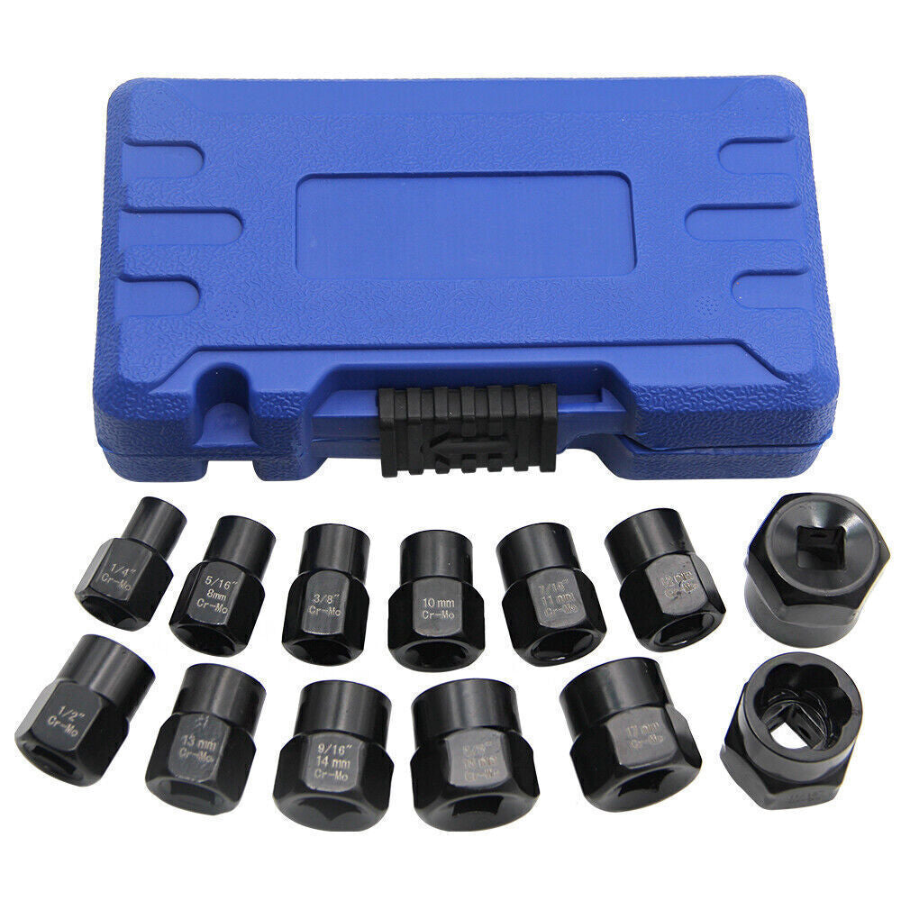 Heavy Duty Impact Bolt Extractor Kit – Nut Remover Socket Set for Rusted or Worn Fasteners