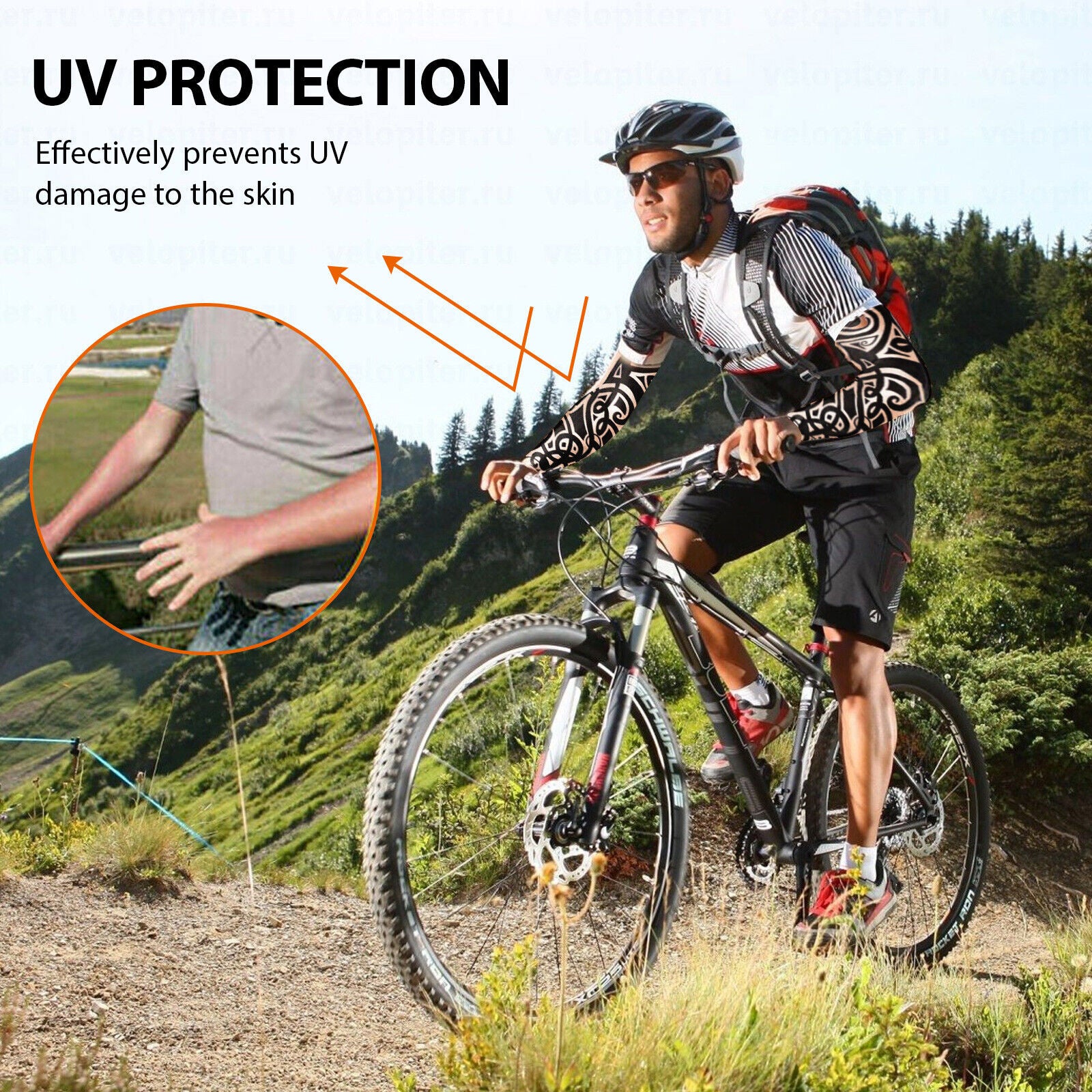 10 PCS Tattoo Cooling Arm Sleeves Cover Basketball Golf Sport UV Sun Protection