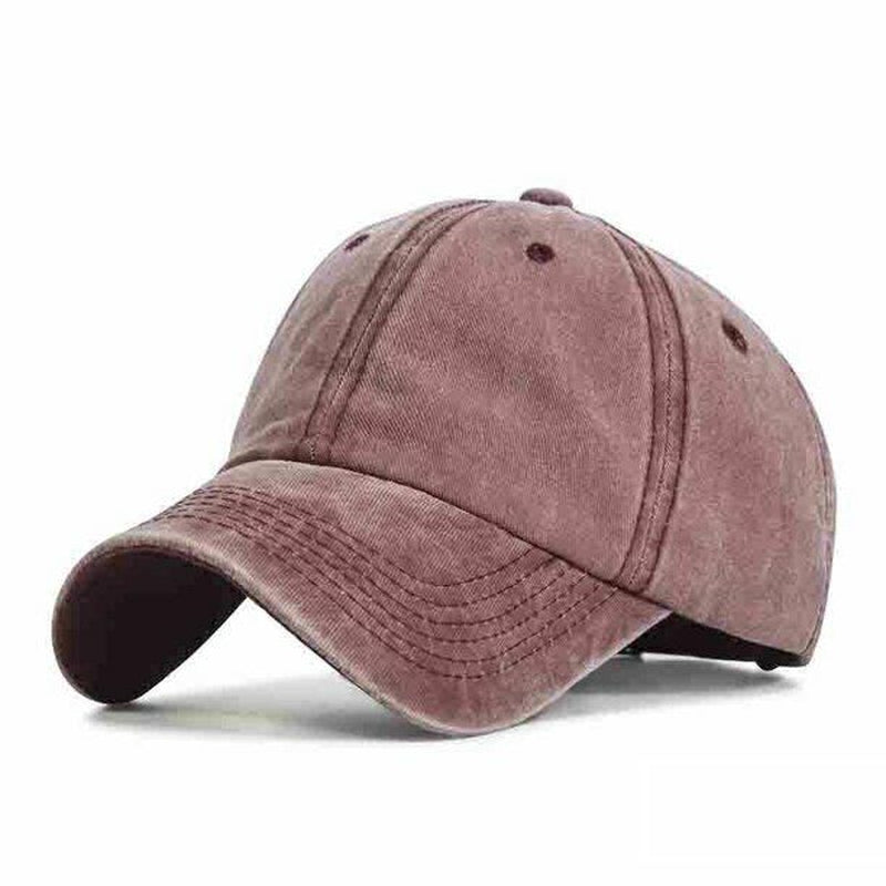PONYTAIL HAT MESSY HIGH BUN DAD HAT PONYCAP ADJUSTABLE SOLID COTTON DISTRESSED W