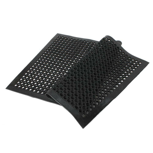 Heavy Duty Floor Mat anti Fatigue Kitchen Bar Rubber Drainage Black 36" X 60"