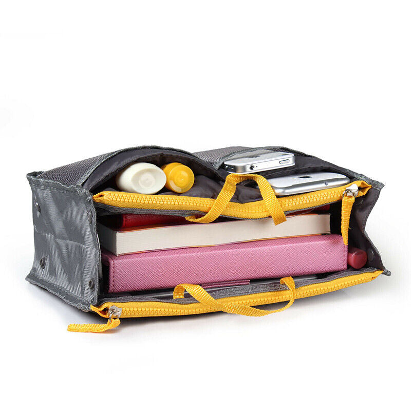 Women Travel Insert Handbag Purse Large Liner Tidy Organizer Makeup Bag Case US