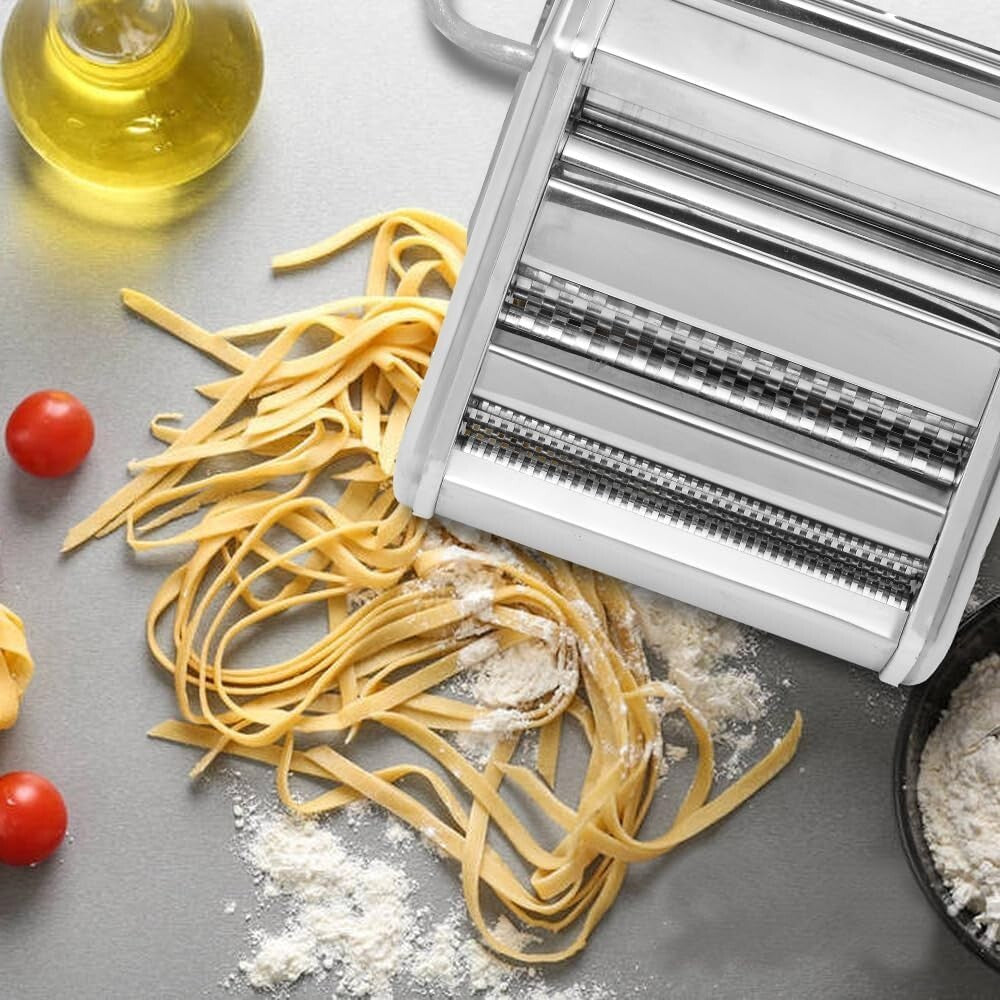 Homemade Pasta Maker Roller – Heavy-Duty Stainless Steel Machine for Spaghetti, Fettuccine & More